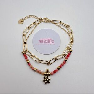 Natural stone stacking bracelet